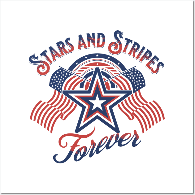 Stars And Stripes Forever Wall Art by Teewyld